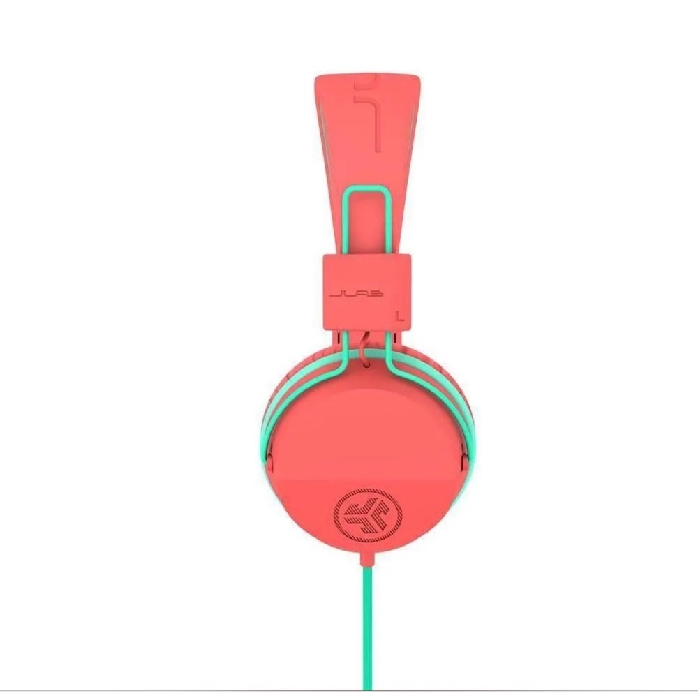 JLab JBuddies Kids Headphones One‎ Size Coral Teal Wired Volume Limited NEW NWT